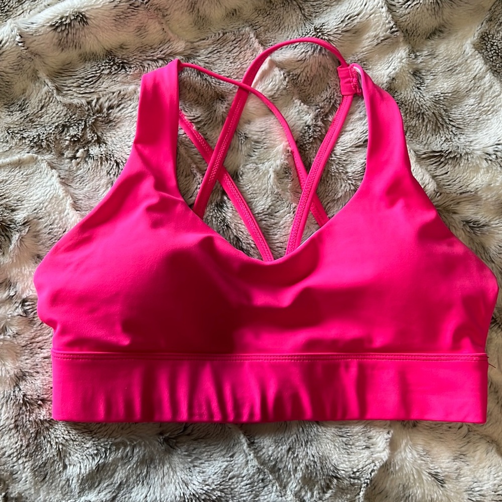 ZYIA Active / Hot Pink Light n Tight Strappy Bra Size Small